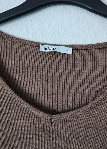 m Beden Addax M beden v yaka uzun kollu crop body