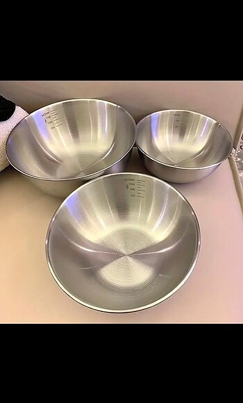 Beden İnce Çelik Mayonez Tenceresi 3 lü set