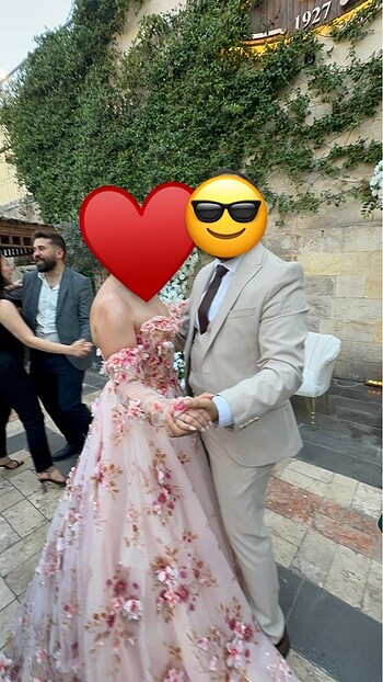 36 Beden Çiçekli Nişan Elbisesi / En popüler model