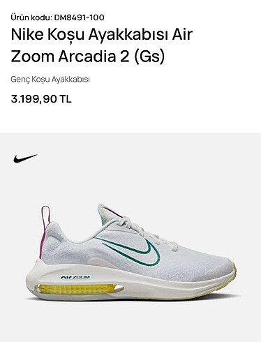 39 Beden beyaz Renk Nike Koşu Ayakkabısı