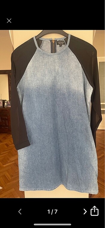 TOPSHOP EUR-38 ELBİSE MAVİ