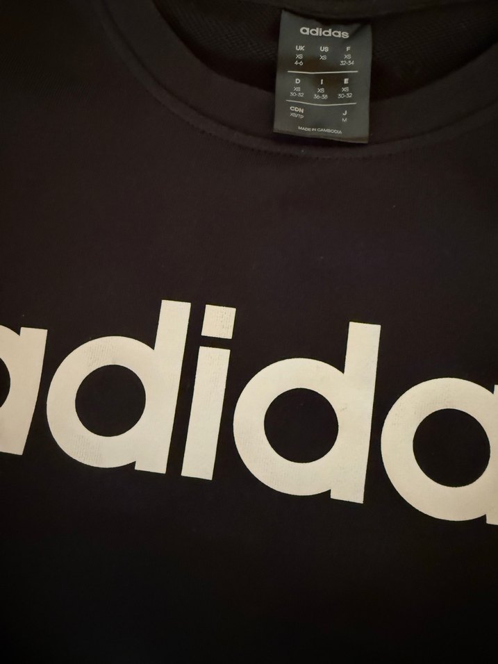 Orijinal Adidas Siyah Kadın Sweatshirt - Görsel 2