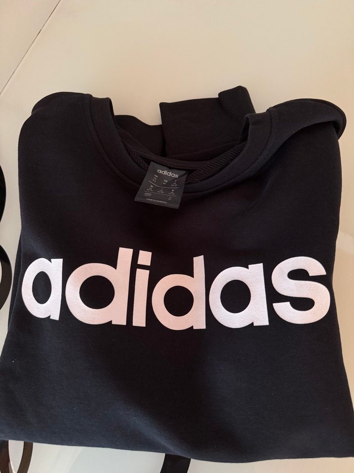 Orijinal Adidas Siyah Kadın Sweatshirt - Görsel 4