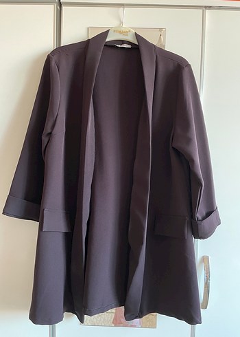 Drapeli Kahverengi Kadın Blazer