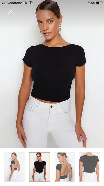 Bershka Sırt dekolte crop