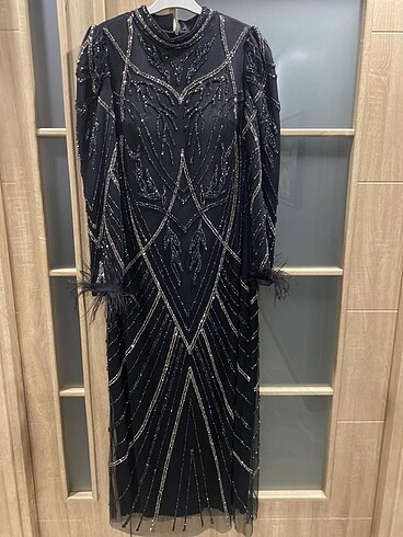 Diğer Zara Abiye taşlı syah zara mango tesettür elbise