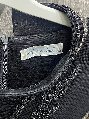 44 Beden Zara Abiye taşlı syah zara mango tesettür elbise