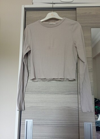 Crop Uzun Kollu Tshirt