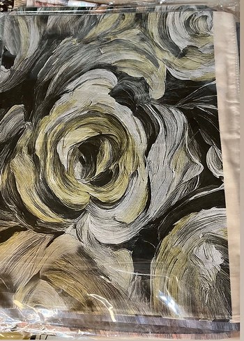 Güllü twill şal - Görsel 4