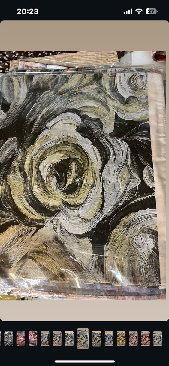 Güllü twill  şal - Görsel 4