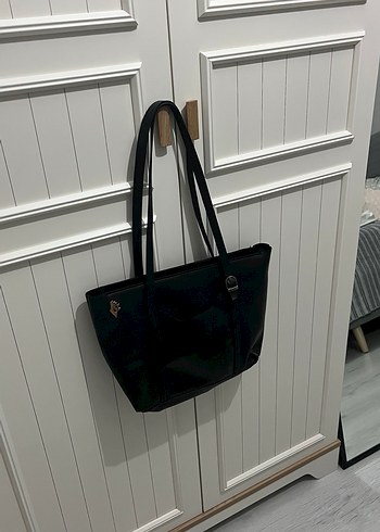 Siyah Deri Kadın Omuz Çantası - Görsel 2