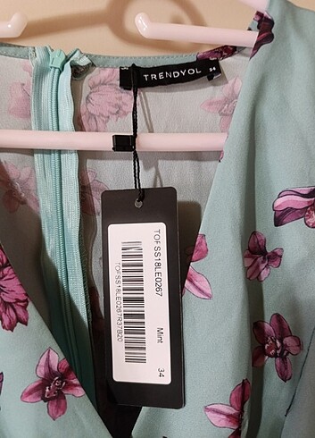 Trendyol & Milla Trendyolmilla Çiçekli Mint Elbise