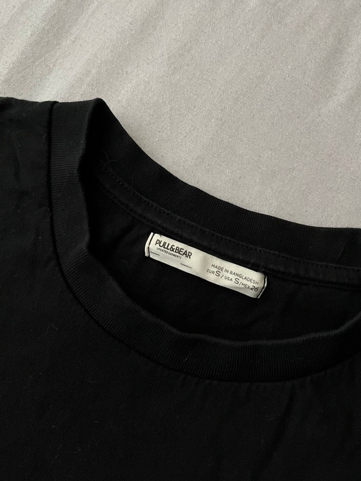 Siyah Kısa Kollu Basic Tişört - Görsel 2