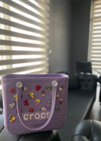 Crocs Mor Baskılı Plaj Çantası