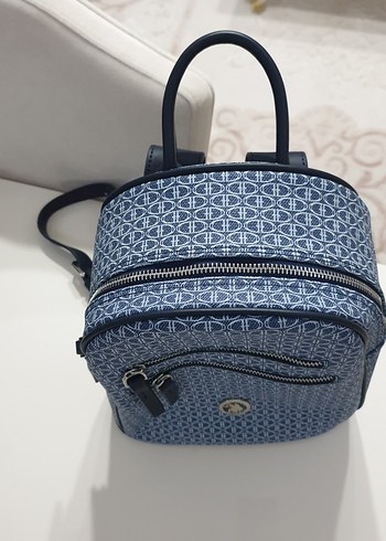U.S Polo Assn. Mavi Baskılı Kadın Sırt Çantası