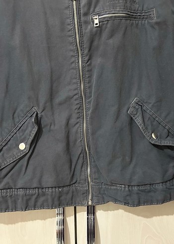 m Beden lacivert Renk Bershka Denim Fermuarlı Bomber Ceket