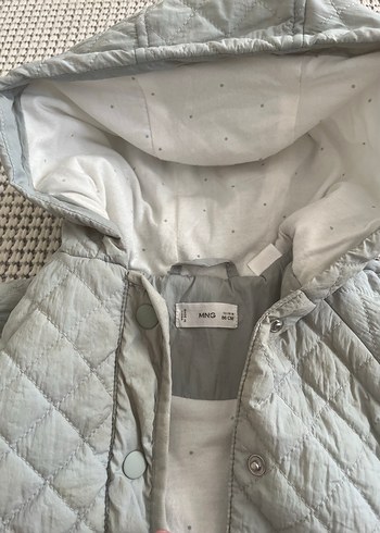 Düğmeli Kapüşonlu Erkek Çocuk Gri Mont - Görsel 2