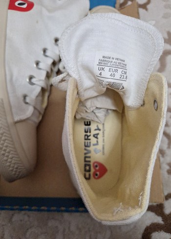 Converse Converse Beyaz Kadın Spor Ayakkabı Kalp Desenli