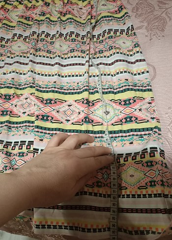 Bohem Çok Renkli Midi Elbise - Görsel 6