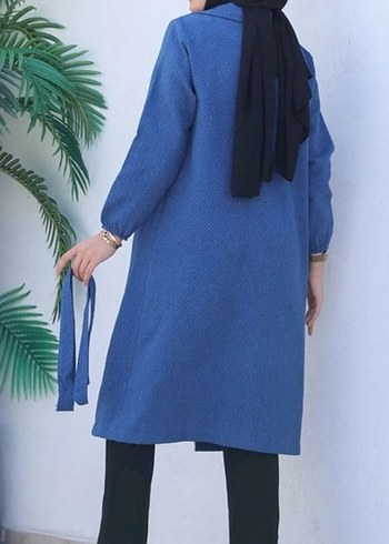 Alçin Kruvaze Yaka Kemerli Tesettür Hırka - Görsel 2