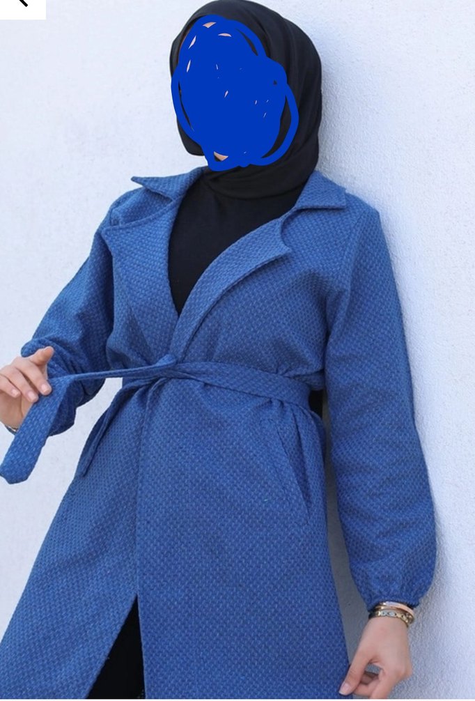 Alçin Kruvaze Yaka Kemerli Tesettür Hırka - Görsel 3