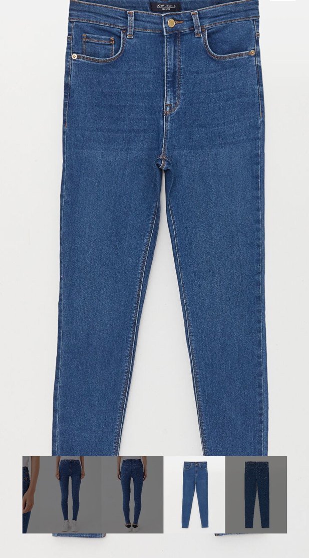 Yüksek Bel Skinny Denim Kadın Pantolon - Görsel 2