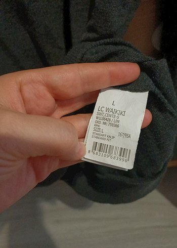 Gri Baskılı Kadın Sweatshirt - Görsel 6