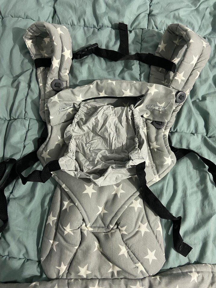 Yıldız Desenli Gri Bebek Kanguru eggbaby - Görsel 2