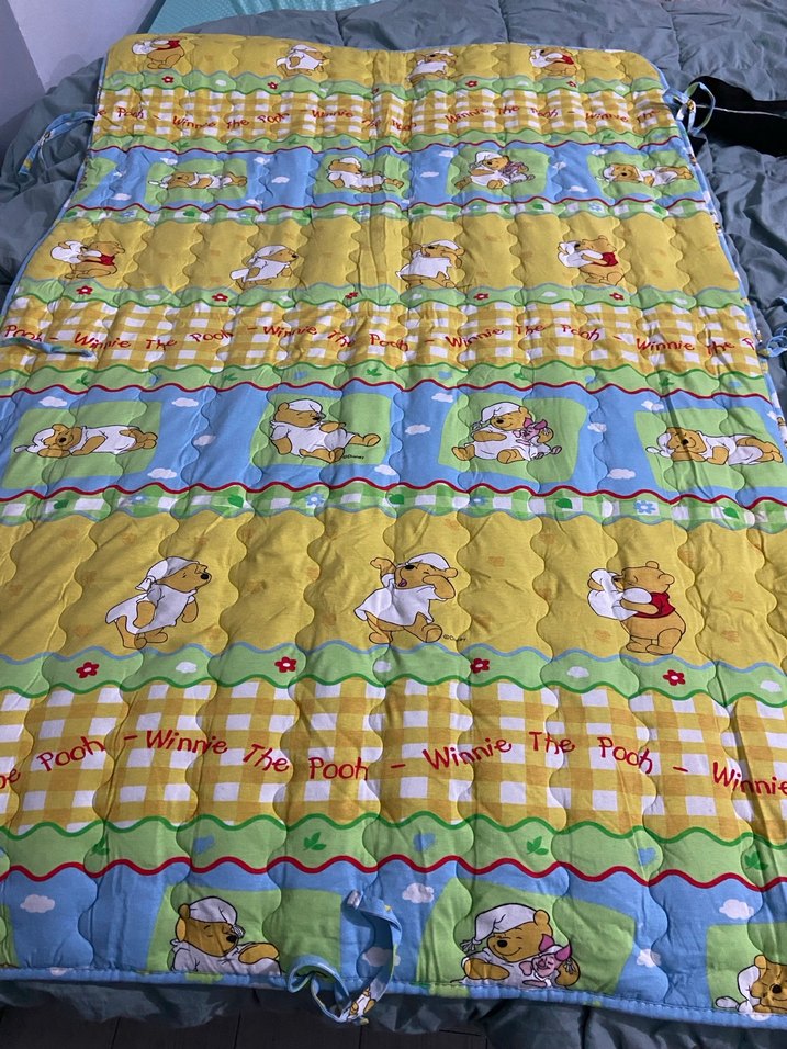 Desenli Çocuk Uyku Seti Gri Bebek Yorgan Beşik Koruna Kılıfı - Görsel 2