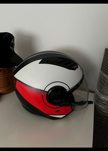 Beyaz Gri LS2 Biker Kaskı - Görsel 2