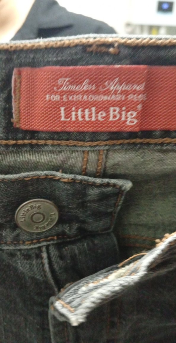 Gri Kadın Kot Pantolon Bel Detaylı - Görsel 2