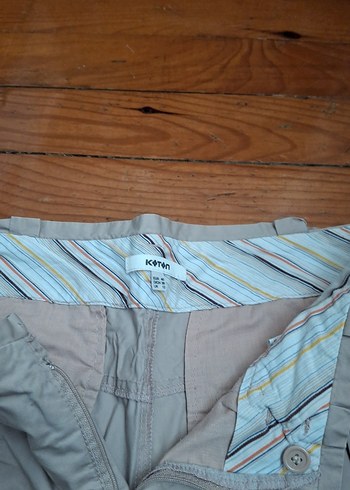 Koton Bej Regular Fit Kadın Keten Pantolon