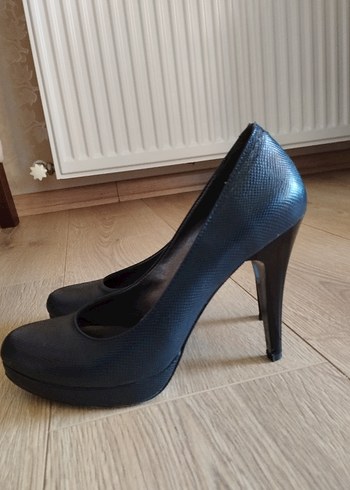 Derimod Lacivert Yılan Desenli Stiletto - Görsel 5