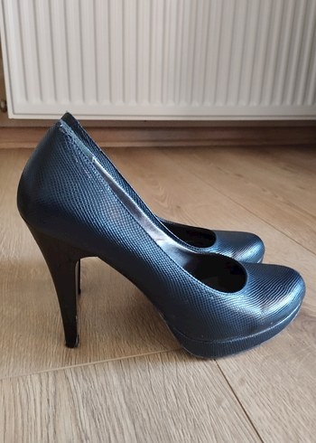 38 Beden Derimod Lacivert Yılan Desenli Stiletto