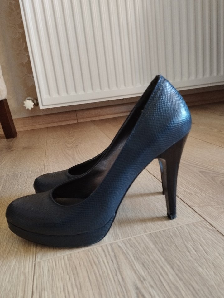 Derimod Lacivert Yılan Desenli Stiletto - Görsel 5