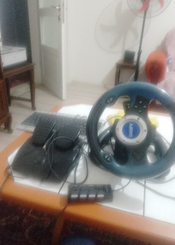 Mavi ve Gri Oyun Direksiyon Seti - Görsel 3