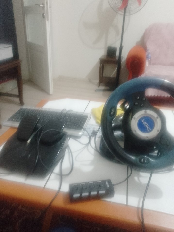 Mavi ve Gri Oyun Direksiyon Seti - Görsel 5