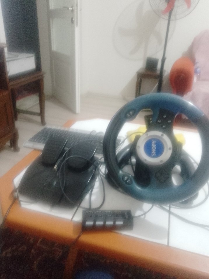 Mavi ve Gri Oyun Direksiyon Seti - Görsel 3