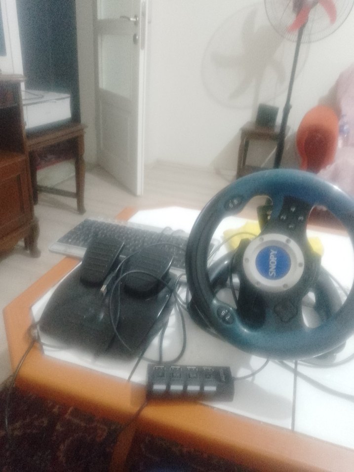 Mavi ve Gri Oyun Direksiyon Seti - Görsel 2