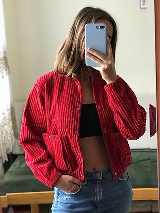 Kadife bomber ceket