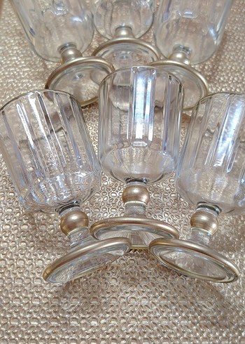 Altın Parlak Ayaklı 6 Bardak - Görsel 4