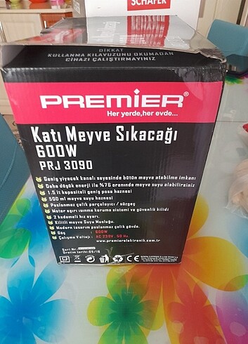Premier Kuru meyve sıkacağı 