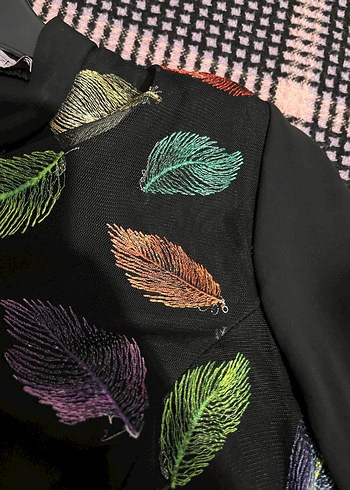 Nakışlı Çok Renkli abiye - Görsel 4