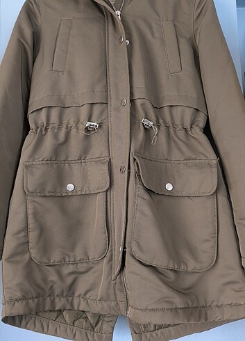 12-13 Yaş Beden haki Renk H&M mont tertemiz 