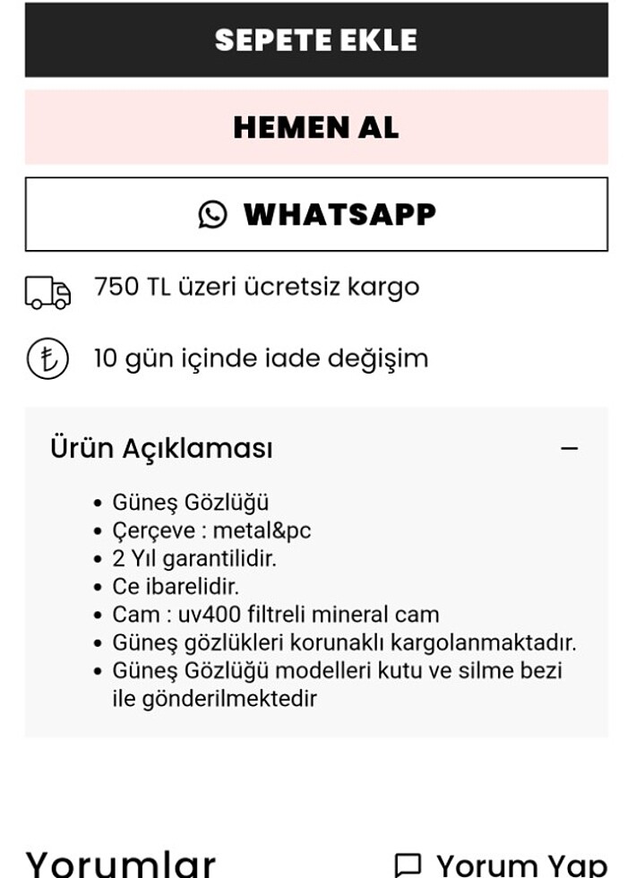 Kap_in Sonic krem siyah güneş gözlüğü ?? - Görsel 2
