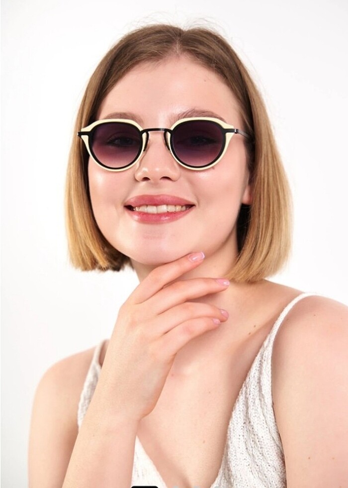 Kap_in Sonic krem siyah güneş gözlüğü ?? - Görsel 3