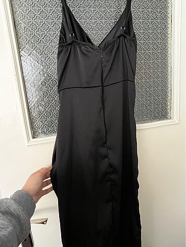 Yırtmaçlı Saten Abiye - Görsel 5