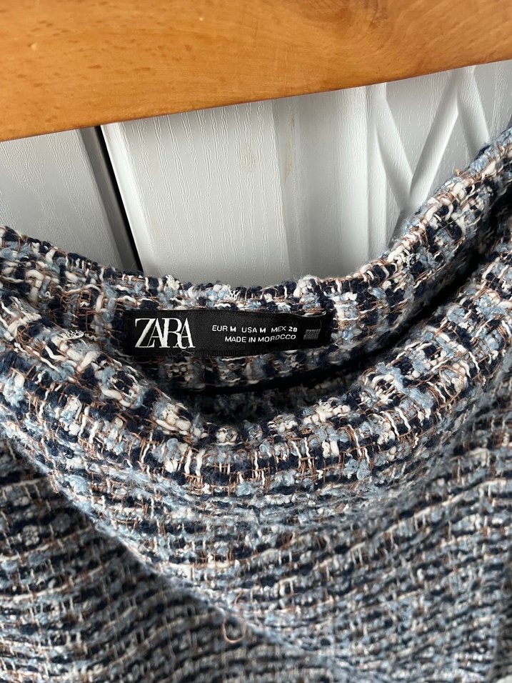 Zara Gri Örgü Mini şort etek - Görsel 2