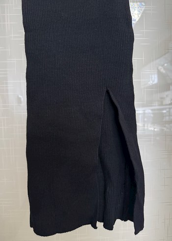 Siyah Uzun Kollu V Yaka Kadın Elbise - Görsel 3