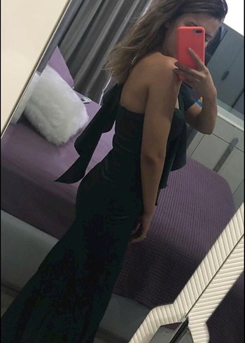 Zümrüt yeşili abiye - Görsel 3